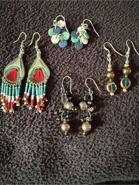 Dangle Earrings,Set of 4